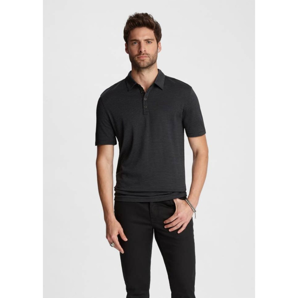 John Varvatos Silk Cotton Hampton Polo, size M